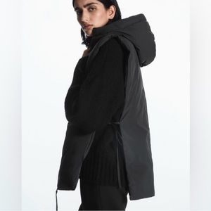 Cos padded hooded vest puffer vest